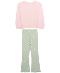 Disney Girls' 2T-6X Long-Sleeve Sweatshirt and Pants, 2-Piece Set