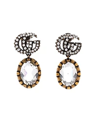 Pre-Owned Gucci Double G Round Drop Earrings