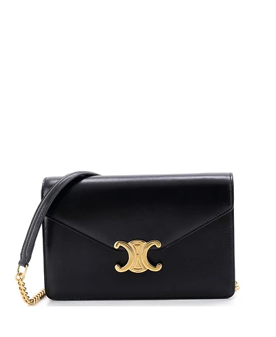 Pre-Owned Celine Margo Triomphe Wallet on Chain Leather