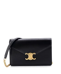 Pre-Owned Celine Margo Triomphe Wallet on Chain Leather