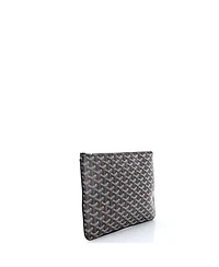 Pre-Owned Goyard Mm Senat Zip Pouch Coated Canvas