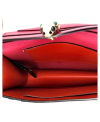 Pre-Owned Bvlgari Mini Serpenti Forever Chain Clutch Leather