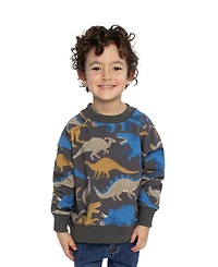 Deux par Toddler Boy (2T-5T) Dinosaur Print Fleece Sweatshirt