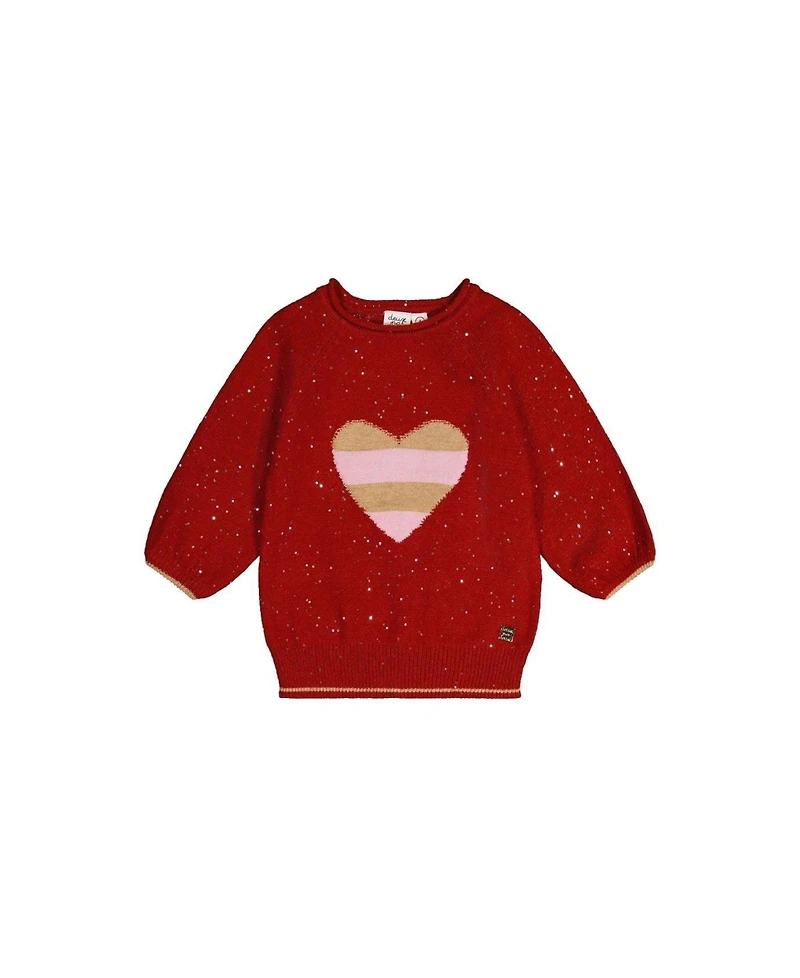 Deux par Toddler Girls 2T-5T 3/4 Sleeve Knitted Sweater