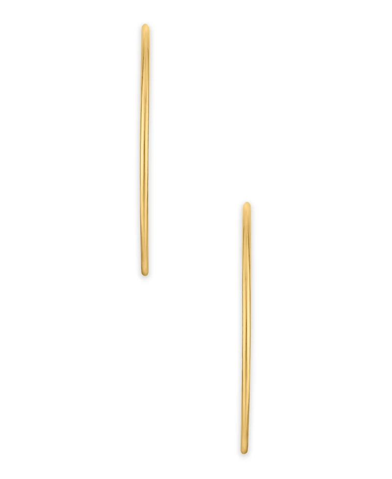 Macy's Polished Continuous Hoop Earrings in 10k Yellow Gold