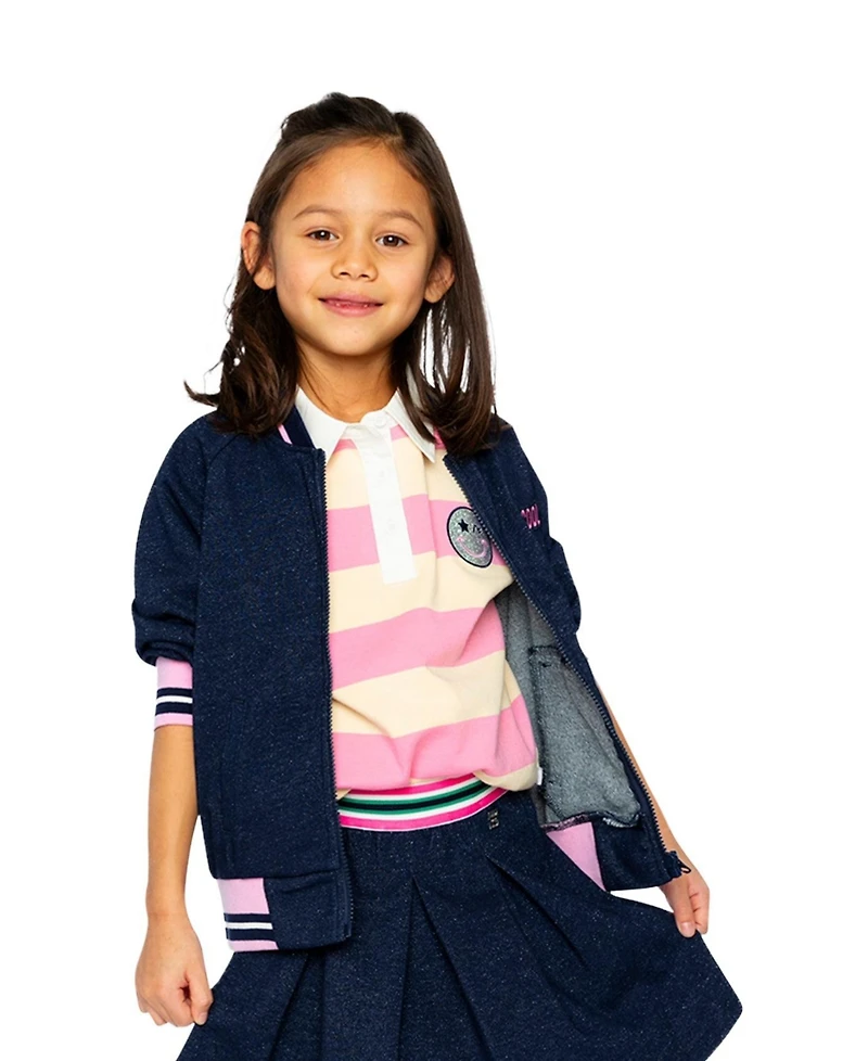Deux par Deux Toddler Girl (2 - 5) French Terry Jacket