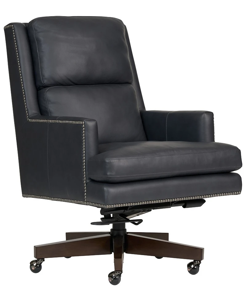 Edwin 42" Leather Five Star Base Desk Chair