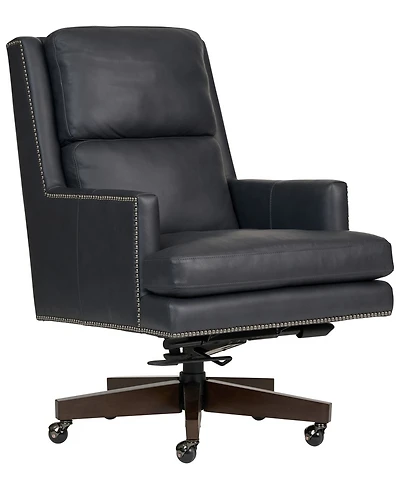 Edwin 42" Leather Five Star Base Desk Chair