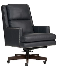 Edwin 42" Leather Five Star Base Desk Chair