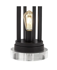 360 Lighting Marcel Industrial Table Lamps Set of 2 with Round Risers 24 1/4" High Led Nightlight Usb Port Shade for Living Room Desk