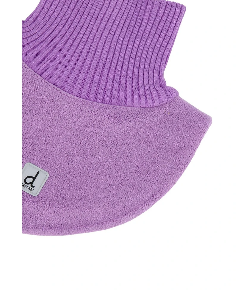 Deux par Deux Little and Big Girl (5-14) Knit and Polar Turtle Neckwarmer