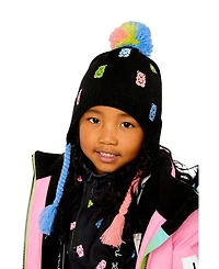 Deux par Deux Toddler Girl 2-4Y Winter Peruvian Knit Hat with Pompom