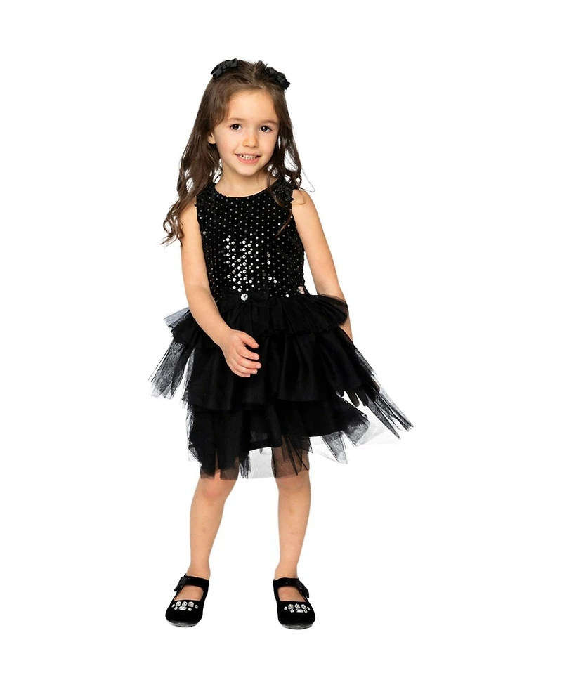 Deux par Toddler Girls' (2T-5T) Bi-Material Sleeveless Dress