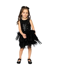 Deux par Toddler Girls' (2T-5T) Bi-Material Sleeveless Dress