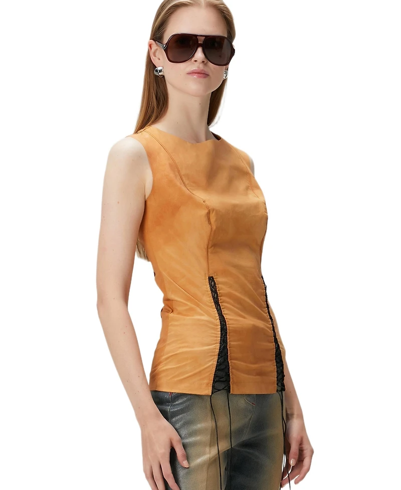 Pcfg Women's Cotton Slit Detailed Top