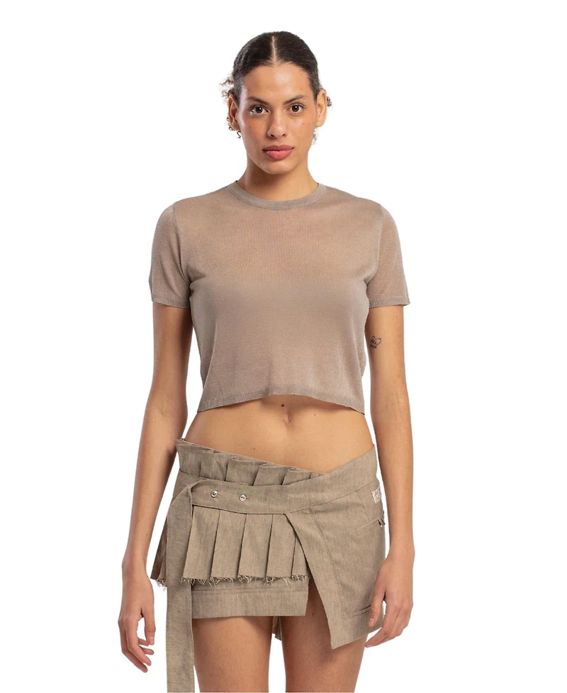 Pcfg Women's Relaxed-Fit Short-Sleeve Knit Top