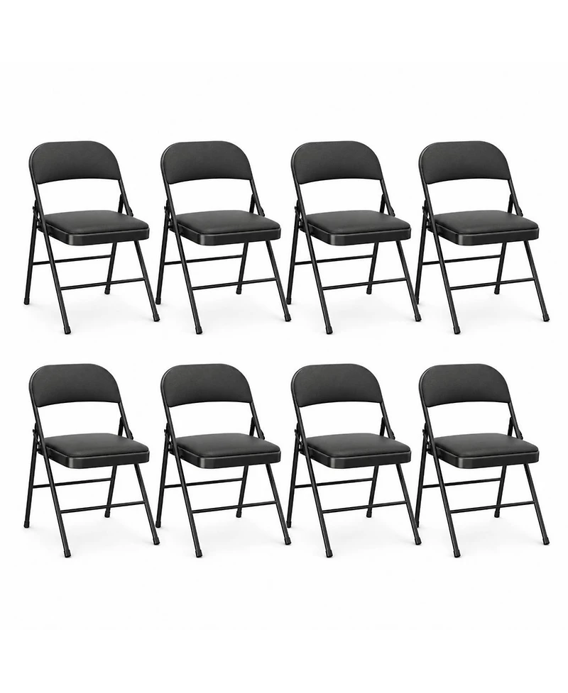 gaomon Padded Folding Chairs Set of 8