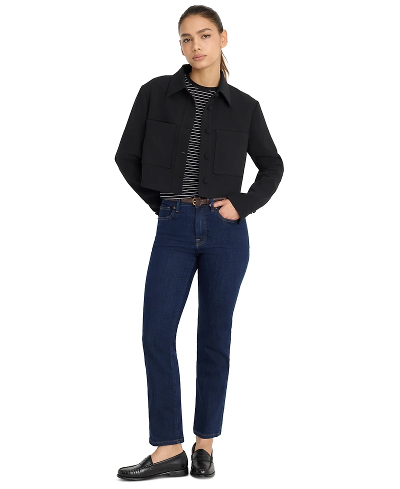 Good American Women's Mid-Rise Straight-Leg Jeans, Regular & Plus