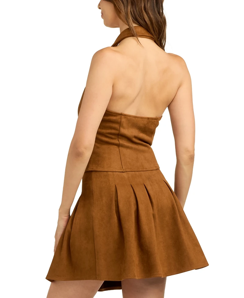 Bcx Juniors' Collared Halter Neck Top