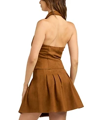 Bcx Juniors' Collared Halter Neck Top