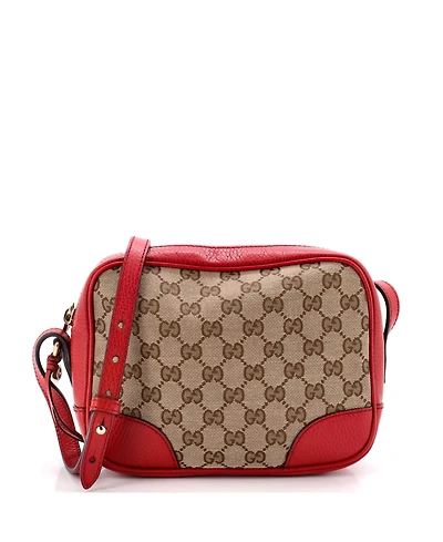Pre-Owned Gucci Mini Bree Disco Crossbody Bag Gg Canvas with Leather