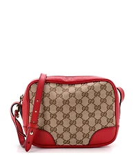 Pre-Owned Gucci Mini Bree Disco Crossbody Bag Gg Canvas with Leather