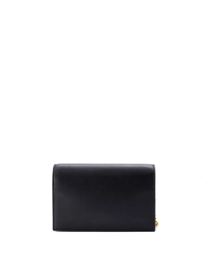 Pre-Owned Saint Laurent Classic Monogram Tassel Chain Wallet Leather