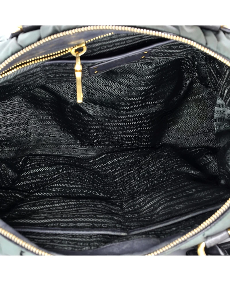 Pre-Owned Prada Large Gaufre Convertible Tote Leather and Tessuto