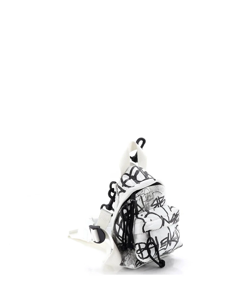 Pre-Owned Balenciaga Mini Explorer Graffiti Backpack Leather