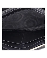 Pre-Owned Gucci Web Zip Around Wallet Gg Coated Canvas