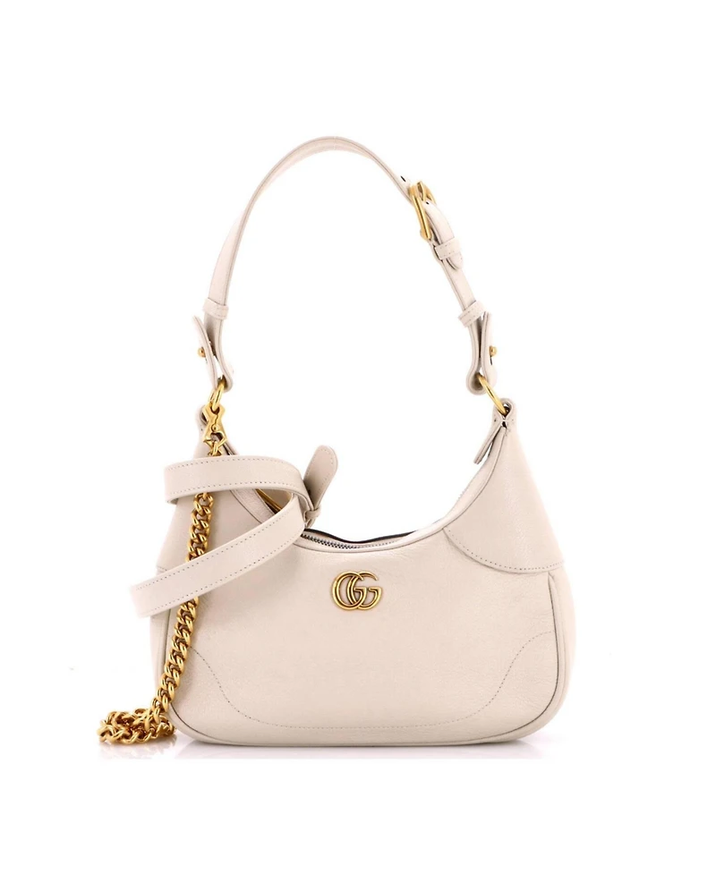 Pre-Owned Gucci Small Aphrodite Zip Shoulder Bag Leather