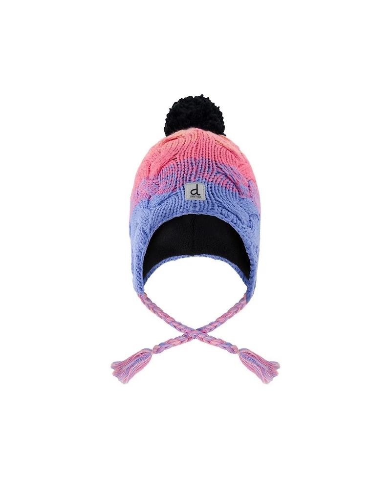 Deux par Deux Toddler Girl's (2-4) Winter Peruvian Knit Hat with Pompom Gradient