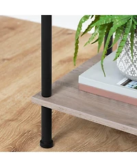 Slickblue Modern Side Table with Storage Shelf for Living Room Organization
