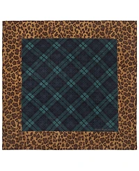 Lauren Ralph Lauren Plaid Animal Small Square Scarf