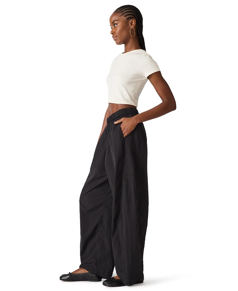 Steve Madden Women's Khoda Mid-Rise Barrel Track Pants