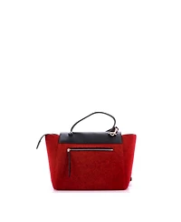 Pre-Owned Celine Mini Belt Bag Felt and Leather