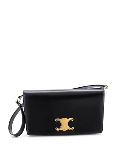 Pre-Owned Celine Trapeze Triomphe Shoulder Bag Smooth Calfskin