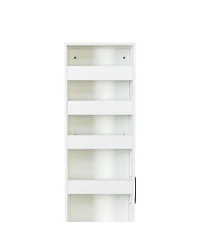 Flynama 7 Tier Slim Pull Out Storage Shelf Narrow Gap Organizer For Kitchen Living Room