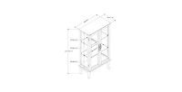 flynama 3-Tier Lighted Glass Curio Cabinet Acrylic Mirror Back Adjustable Tempered Glass Shelf Home Collection Display Cabinet
