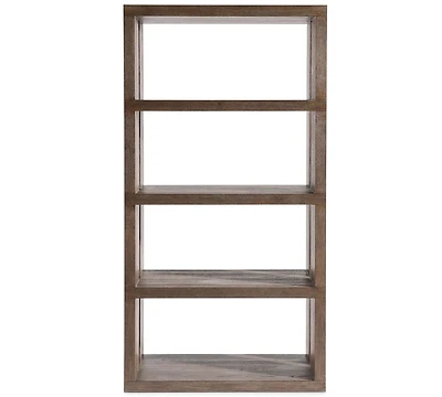 Bernhardt Outline 78" Textured Wood Finished Etagere