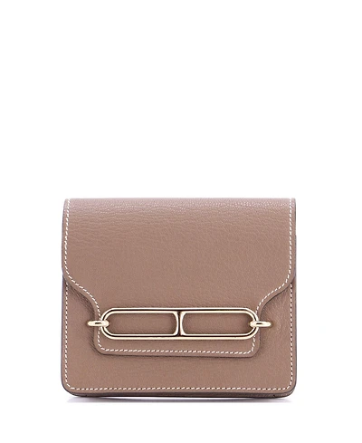 Pre-Owned HERMES Roulis Slim Wallet Chevre Mysore