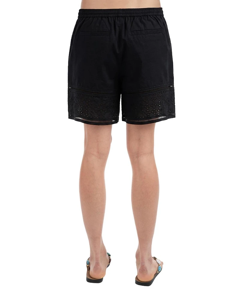 Elle Collection Women's Lace Inset Short
