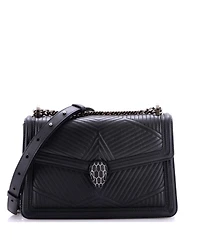 Pre-Owned Bvlgari Serpenti Forever Shoulder Bag Quilted Leather