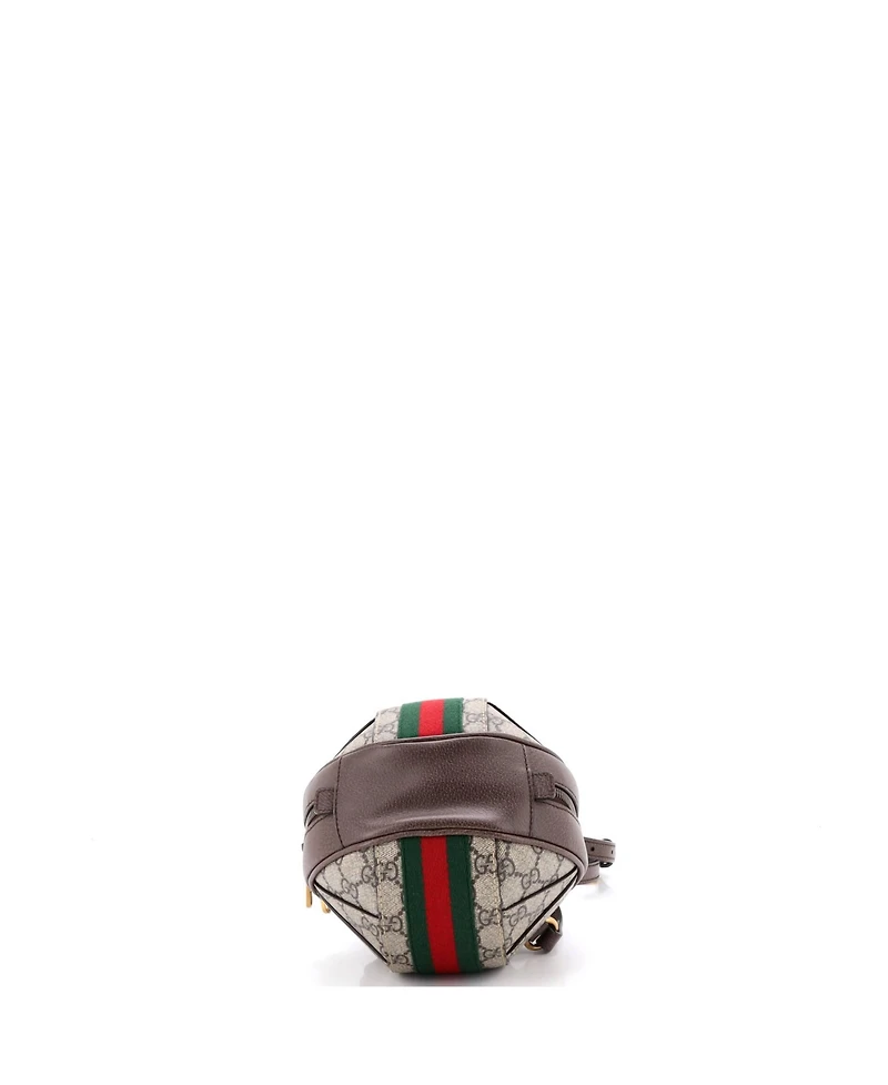 Pre-Owned Gucci Mini Ophidia Basketball Bag Gg Coated Canvas