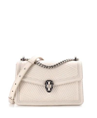 Pre-Owned Bvlgari Small Serpenti Forever Shoulder Bag Quilted Leather
