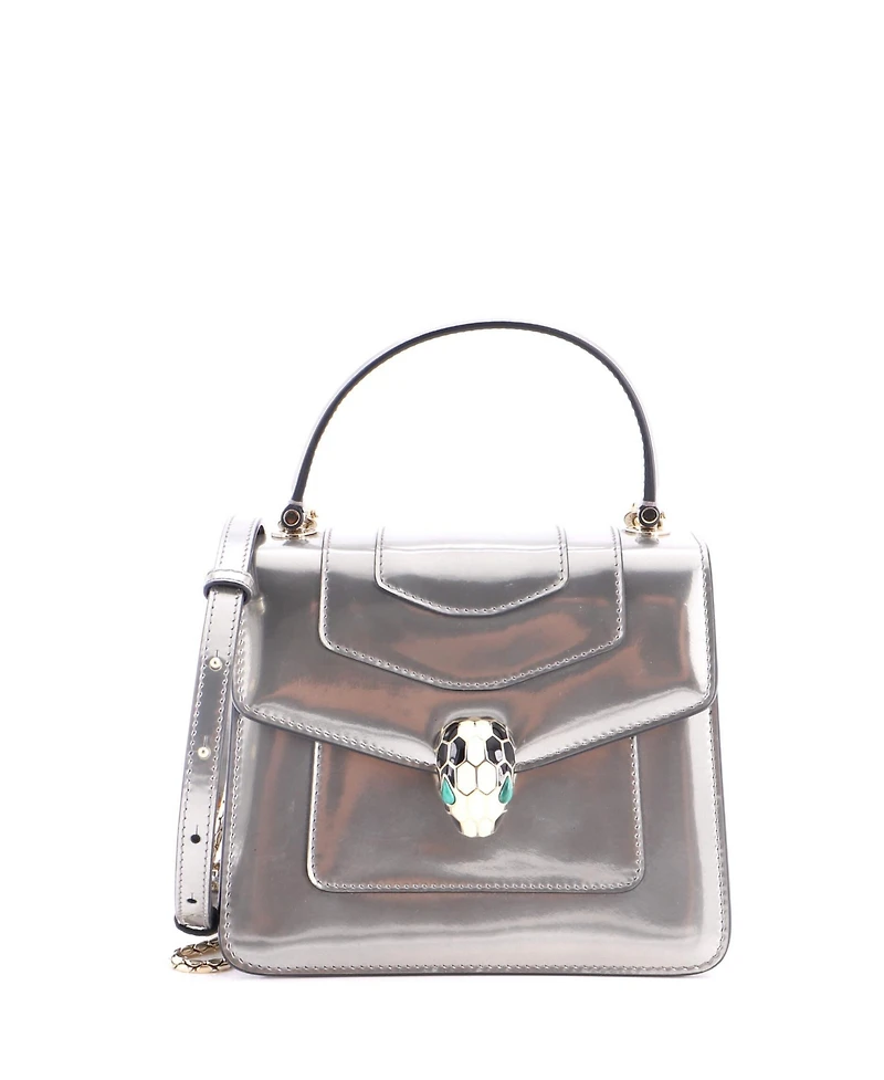 Pre-Owned Bvlgari Small Serpenti Top Handle Bag Patent