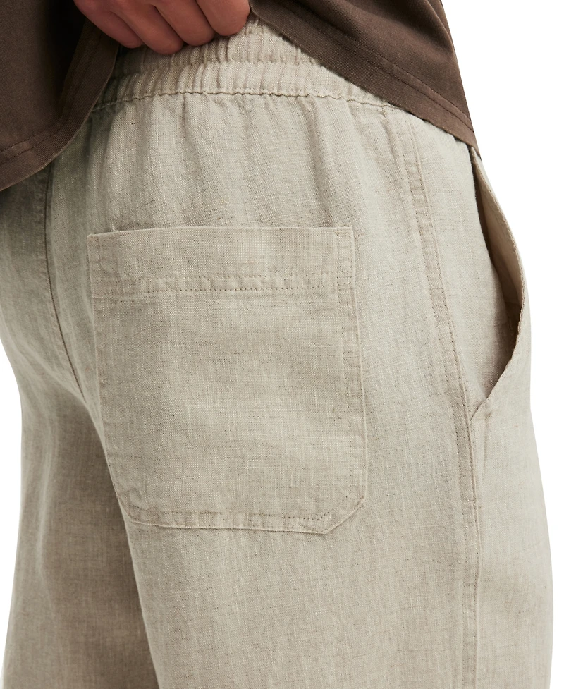 Cotton On Men's Baggy Worker Linen Relaxed-Fit Pants