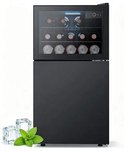 Cowsar 2.6 Cu.Ft Mini Fridge with Freezer,Compact Reversible Door Cooler