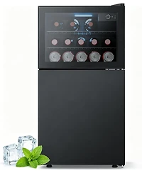 Cowsar 2.6 Cu.Ft Mini Fridge with Freezer,Compact Reversible Door Cooler