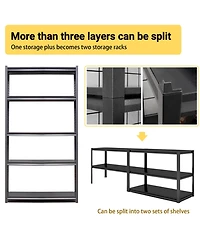 Viyet 63inch Height 5-Tier Metal Storage Shelving - 2000lbs Heavy Duty Adjustable Industrial Rack